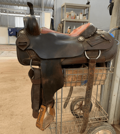 16" CALVIN ALLEN CUTTING SADDLE- $1,000